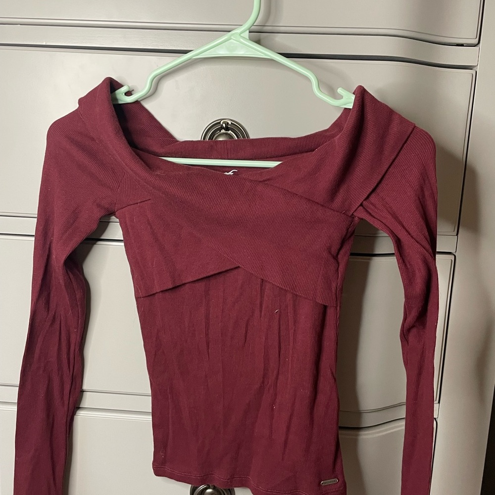 Cross top maroon